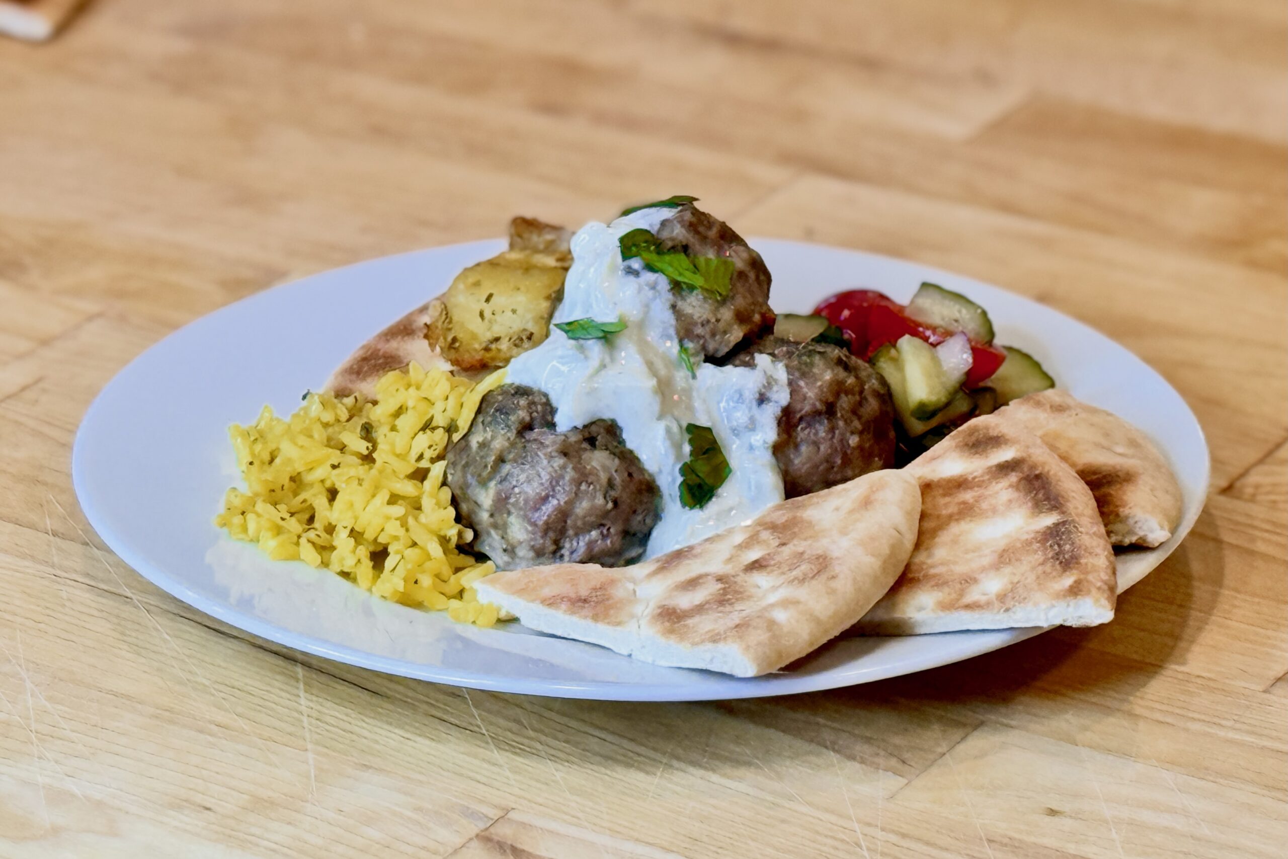 Keftedes (Κεφτέδες) — Greek Meatballs with Tzatziki